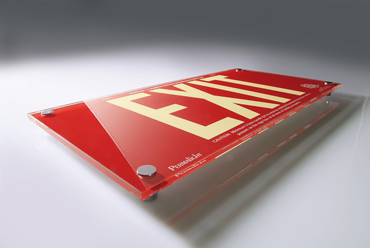UL924 Red Acrylic < EXIT > Sign