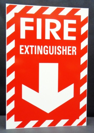 Fire Extinguisher Sign, NON-adhesive Rigid PVC