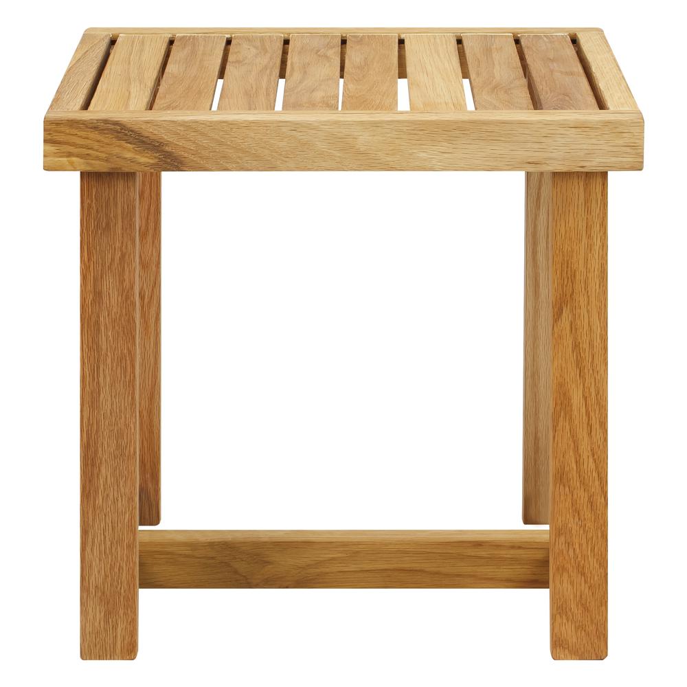 18" Shower Bench with Solid American White Oak