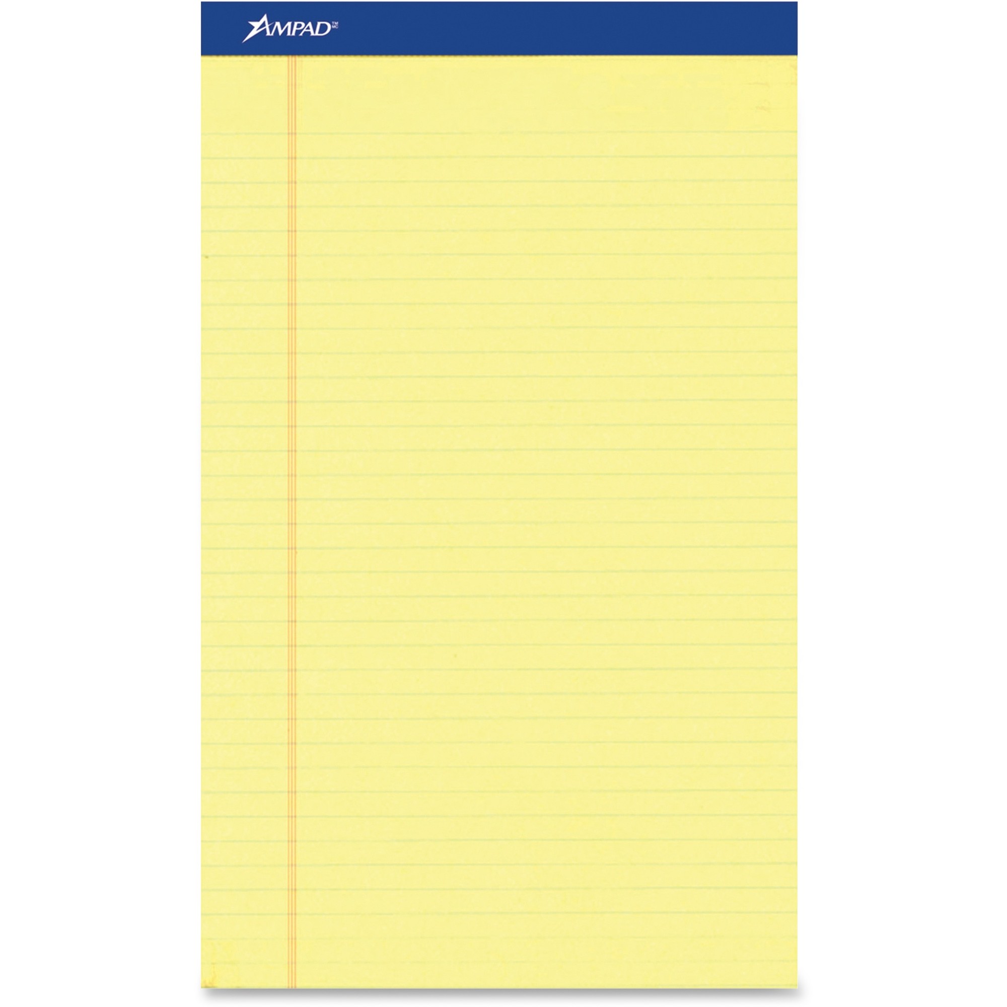 Ampad Perforated Ruled Pads - Letter - 50 Sheets - Stapled - 0.34" Ruled - Letter - 8 1/2" x 11"8.5" x 11.8" - Dark Blue Binder 