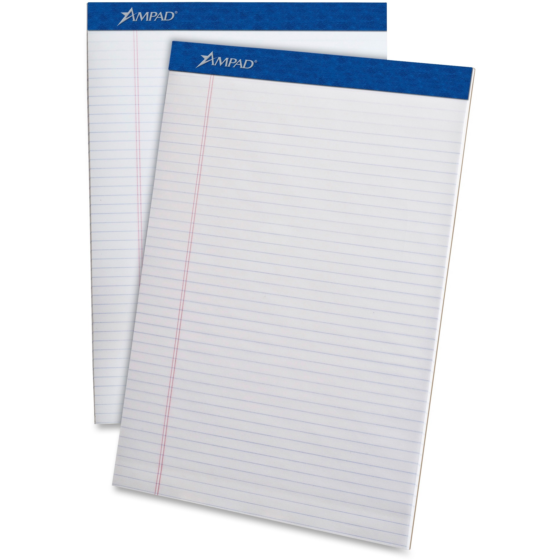 Ampad Perforated Ruled Pads - Letter - 50 Sheets - Stapled - 0.25" Ruled - 20 lb Basis Weight - Letter - 8 1/2" x 11"8.5" x 11.8