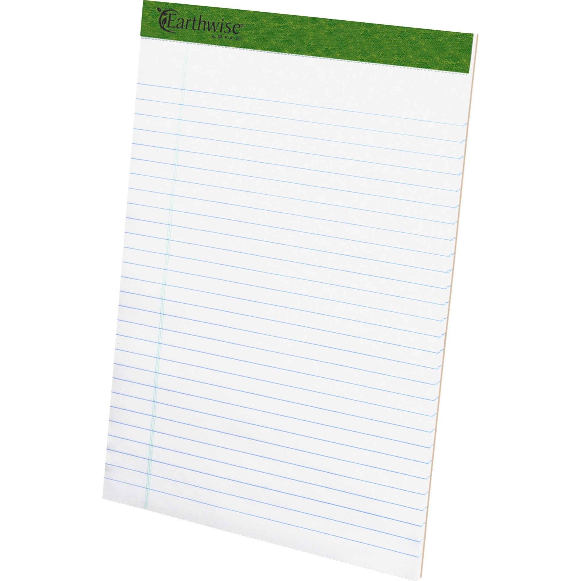 TOPS Recycled Perforated Legal Writing Pads - 50 Sheets - 0.34" Ruled - 15 lb Basis Weight - 8 1/2" x 11 3/4" - Environmentally 