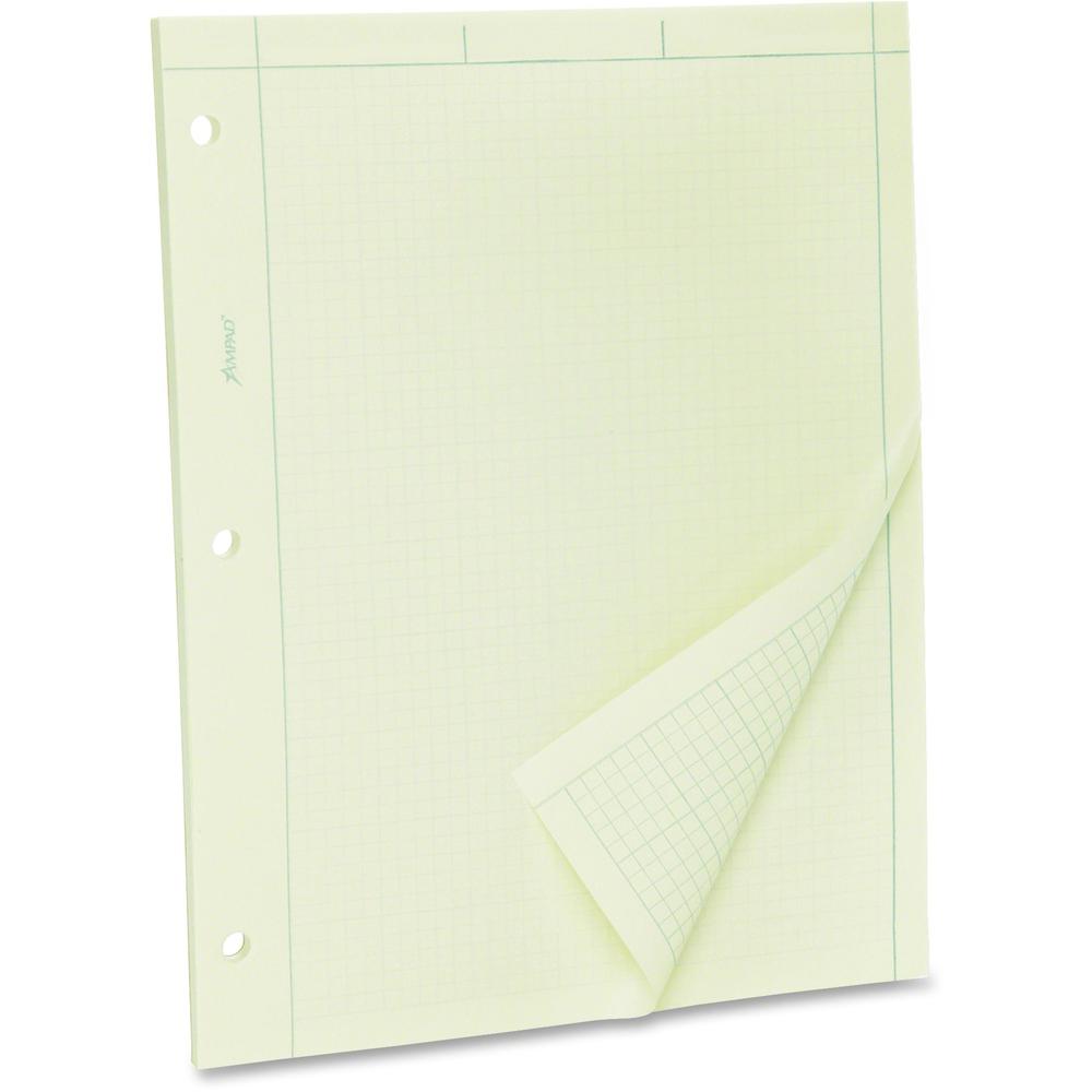 TOPS Engineering Computation Pad - 100 Sheets - Both Side Ruling Surface - Ruled Margin - 15 lb Basis Weight - Letter - 8 1/2" x