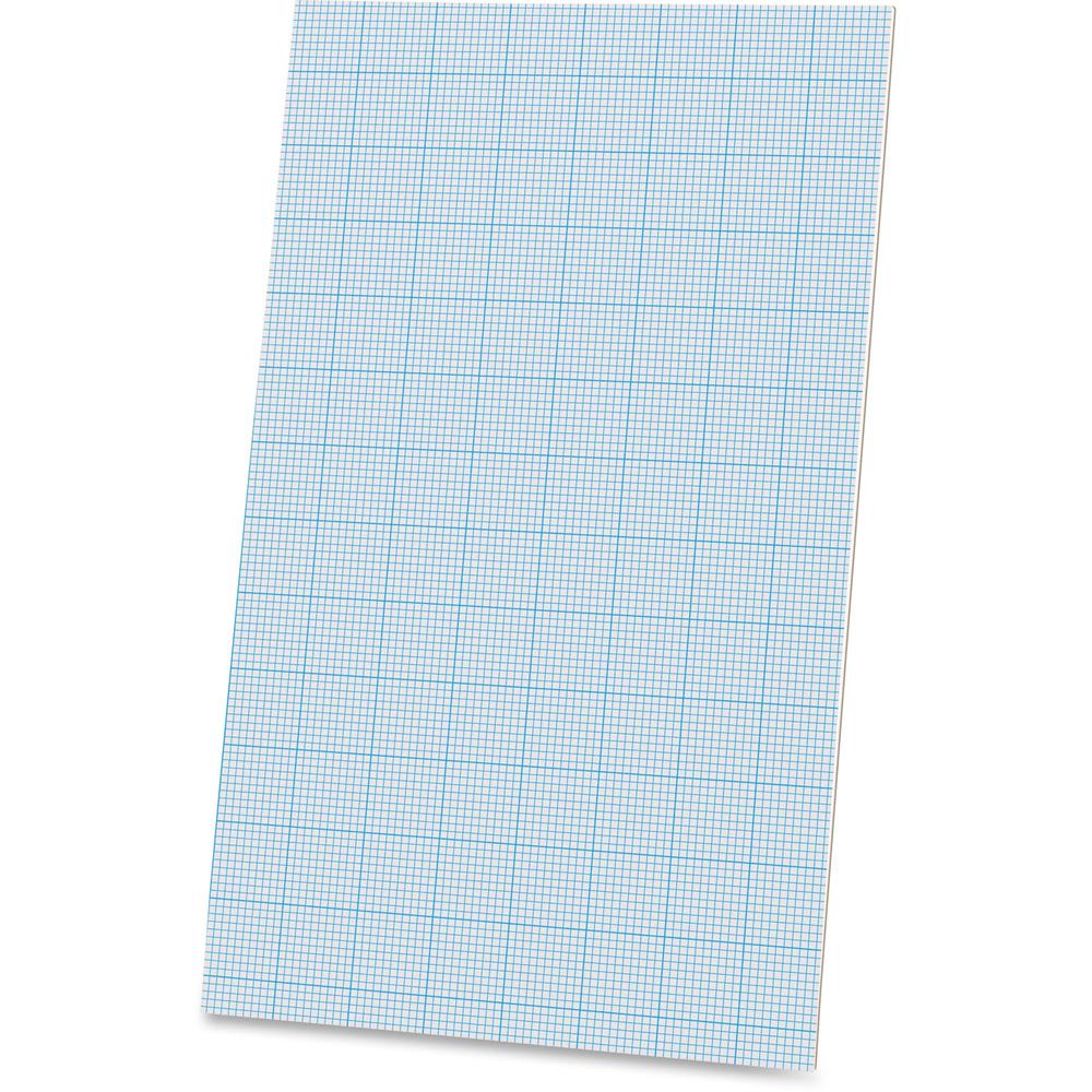 Ampad Graph Pad - 40 Sheets - Glue - 20 lb Basis Weight - Legal - 8 1/2" x 14" - White Paper - Chipboard Backing - 40 / Pad