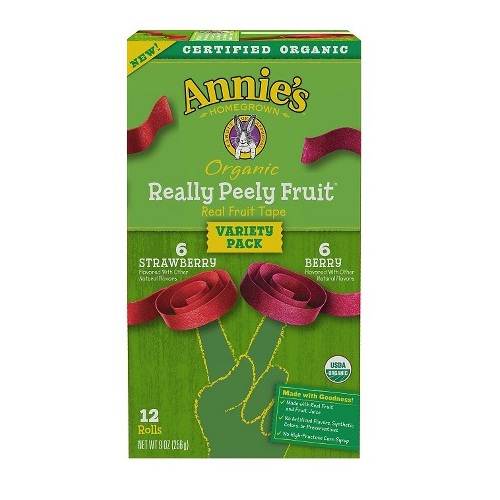Annies Homegrown Organic Really Peely Fruit Tape Variety Pack (6x9 OZ)