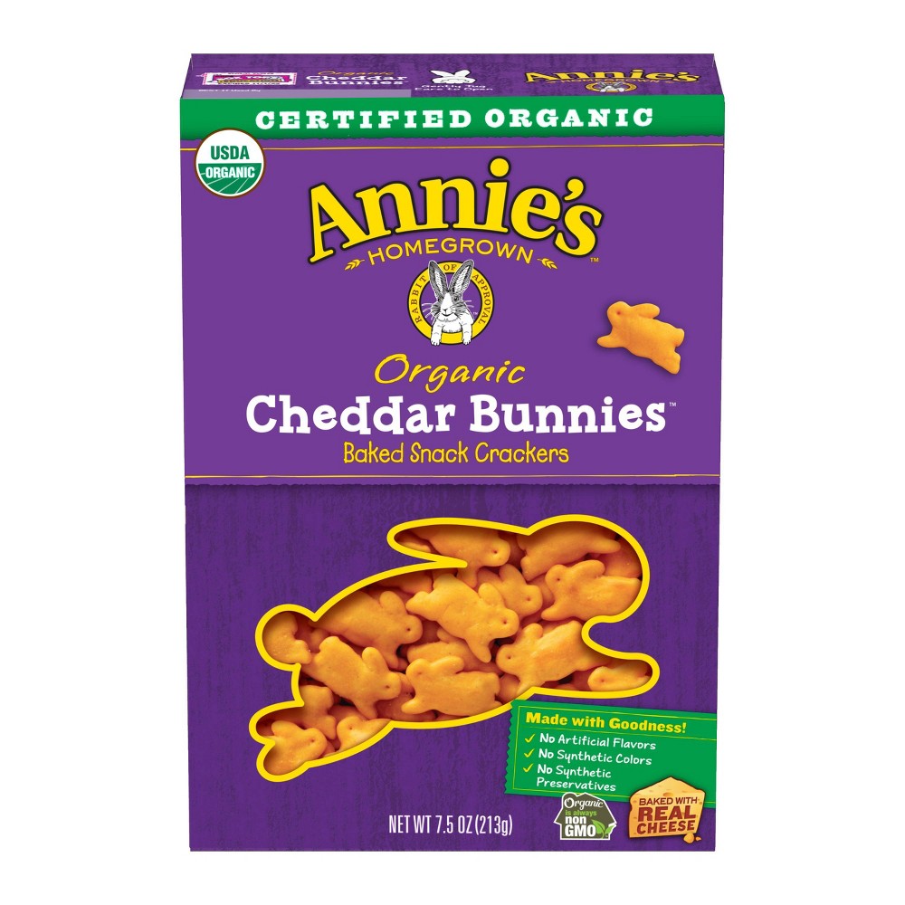 Annie's Homegrown Cheddar Bunnies Snack Cracker (12x75 Oz)