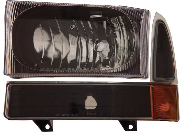 99-04 SD/00-04 EXCURSION HEADLIGHTS BLACK WITH CORNER AMBER DRIVE/PASS