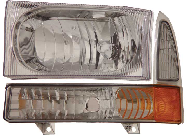 99-04 SD/00-04 EXCURSION HEADLIGHTS CHROME WITH CORNER AMBER DRIVE/PASS