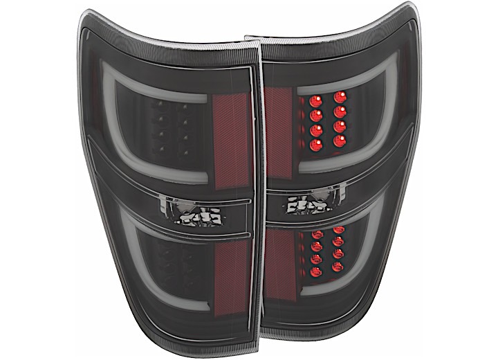09-13 F150 LED TAILLIGHTS BLACK DRIVER/PASSENGER