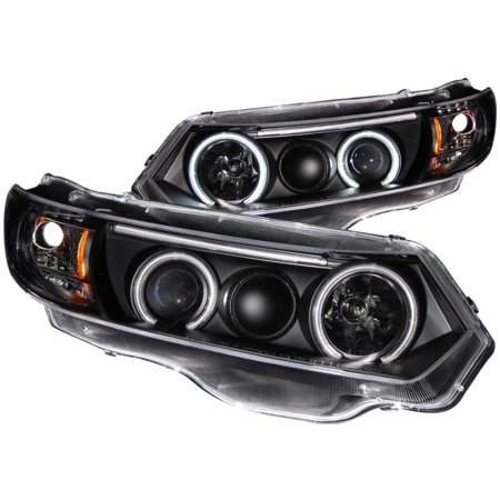 06-11 CIVIC 2DR HEADLIGHTS PROJECTOR WITH HALO BLACK DRIVER/PASSENGER