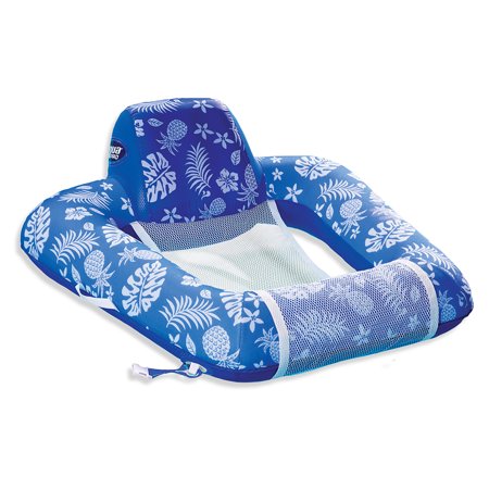 Supreme Zero Gravity Chair  Hibiscus Pineapple  42In X 40In Royal Blue W/Docking