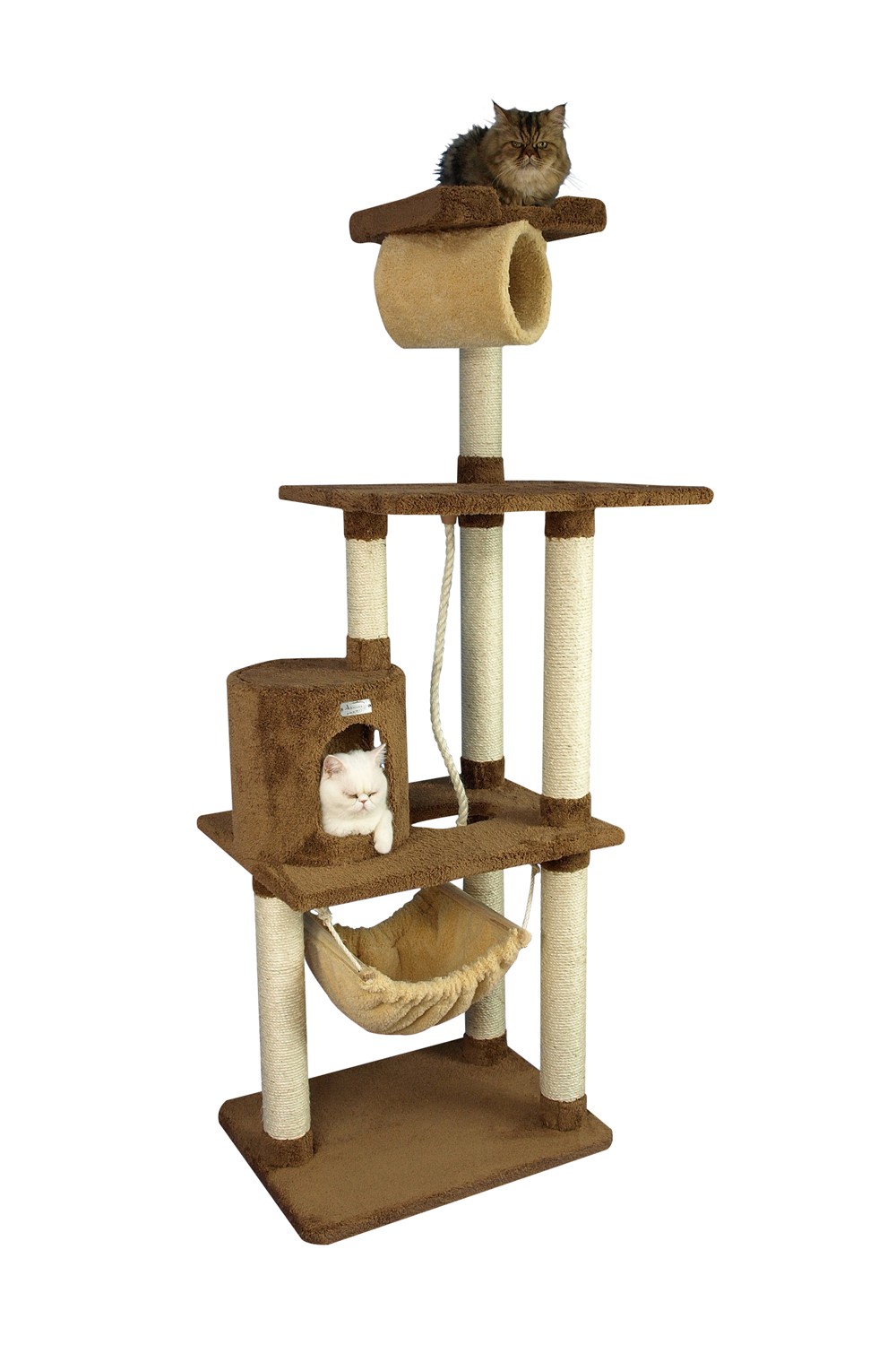 Armarkat 70" Real Wood Cat tree With Scratch posts, Hammock for Cats & Kittens, X7001
