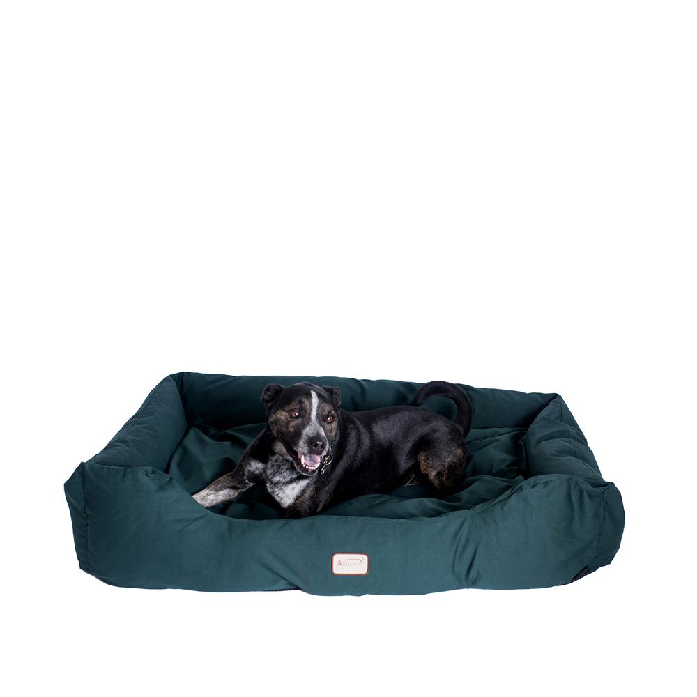 Armarkat Model D01FML-L Large Laurel Green Bolstered Pet Bed