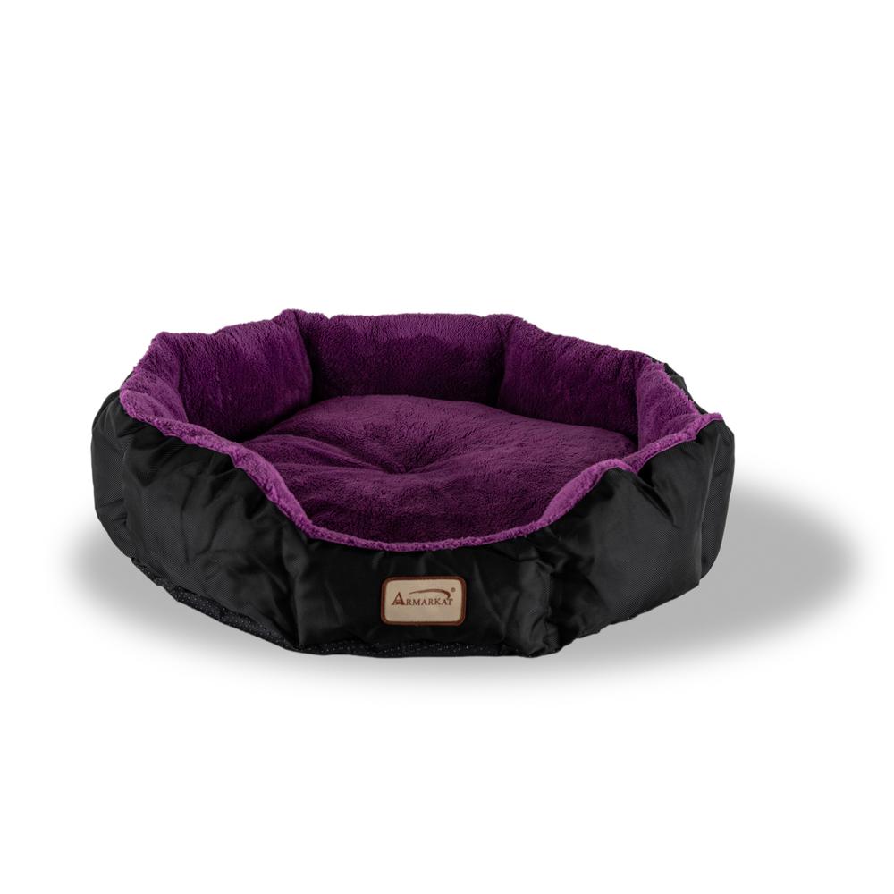 Armarkat Large, Soft Cat Bed in Purple and Black - C101NH/ZH