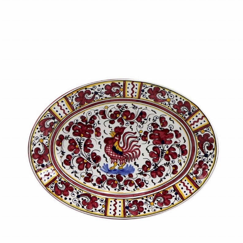 ORVIETO ROOSTER: Oval Plate