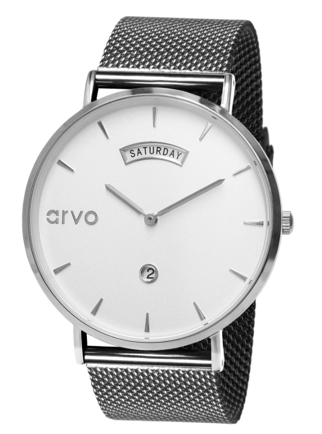 Arvo Awristacrat Watch - SilverSilver Mesh