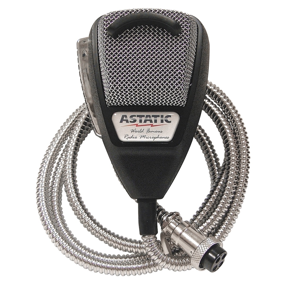 Noise Cancelling 4-Pin Cb Microphone, Silver
