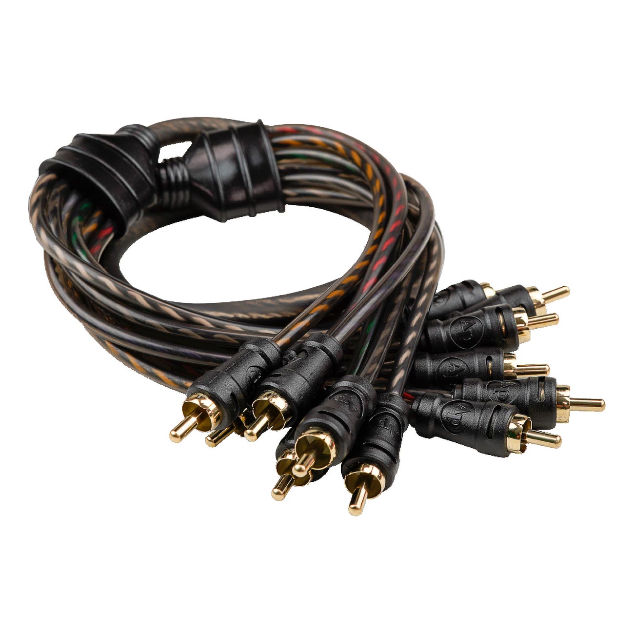 Audiopipe 3FT Length -  6-Channel Interconnect Cable for Car / Motorcycle Audio