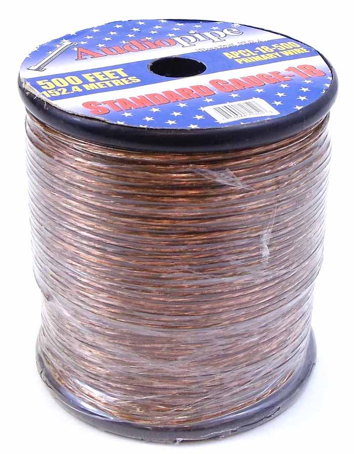 18 Gauge 500' Primary Wire (Clear)