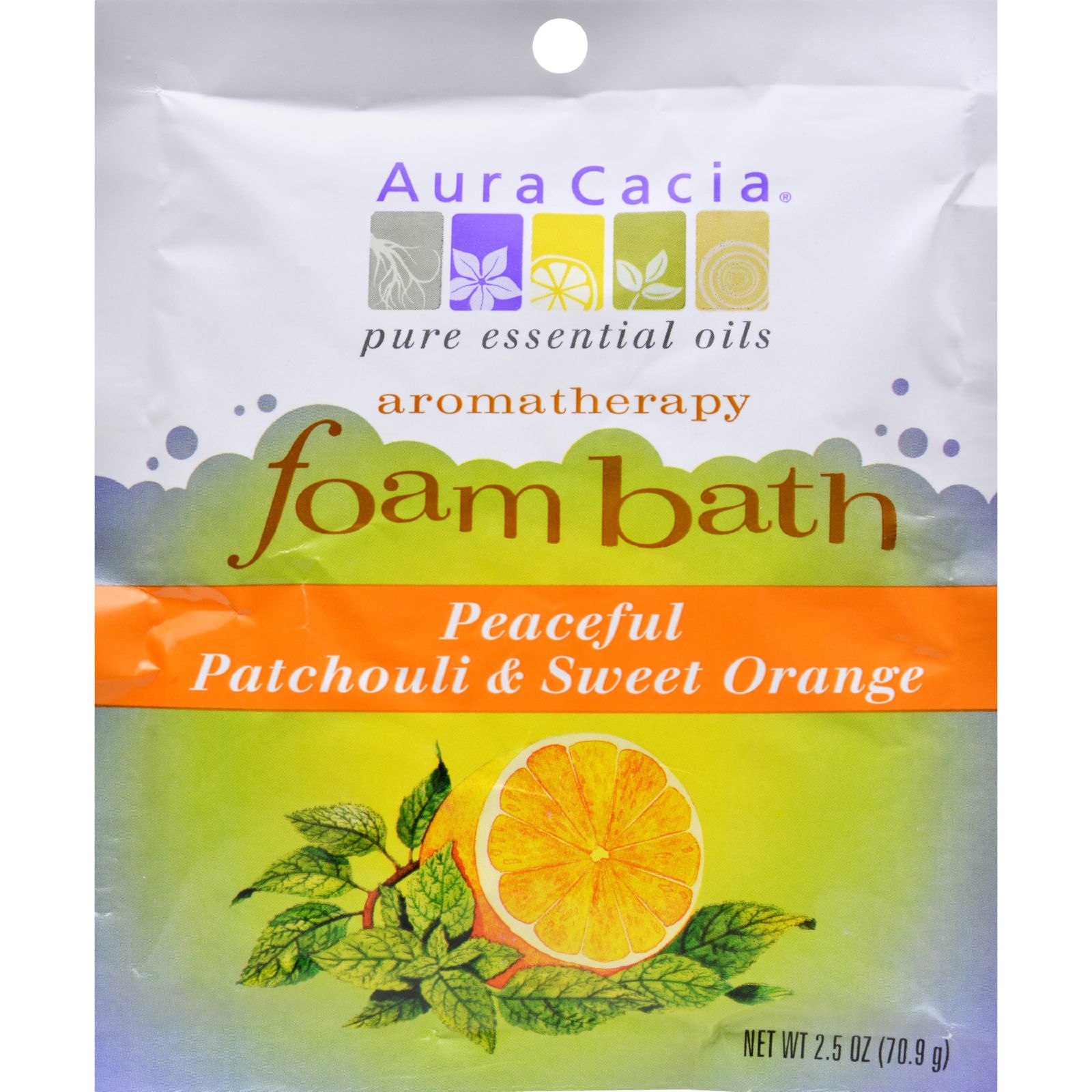 Aura Cacia Patchouli & Orange Foam Bath (6x2.5 Oz)