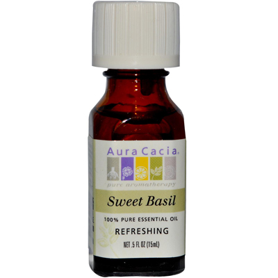 Aura Cacia - Pure Essential Oil Sweet Basil - 0.5 fl oz (1x.5 FZ)