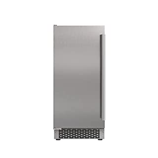 15" GOURMET ICE MAKER WITH DRAIN PUMP AND STAINLESS STEEL DOOR - LEFT HINGED