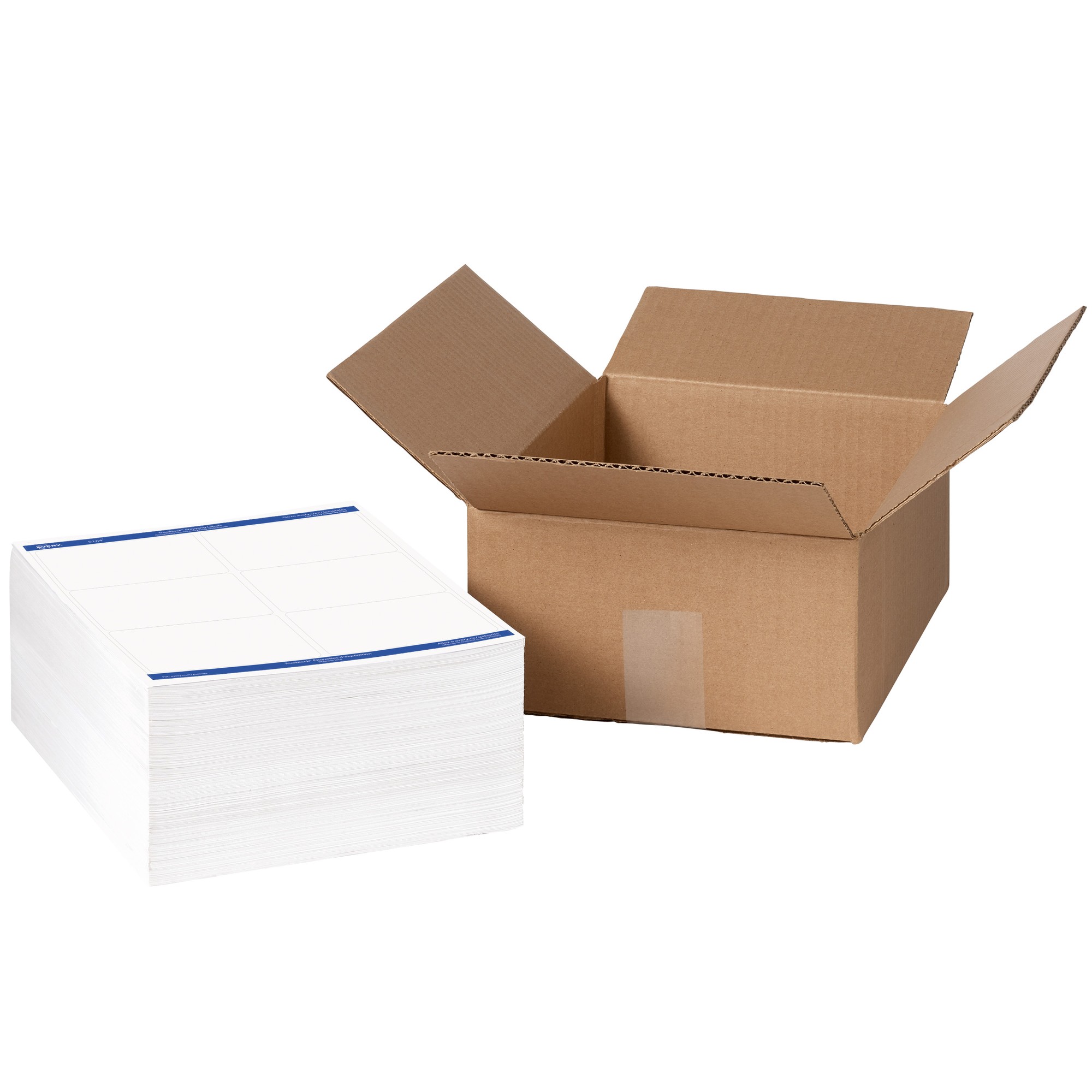 Avery Shipping Labels - Sure Feed Technology - 3 21/64" Width x 4" Length - Permanent Adhesive - Rectangle - Laser - White 