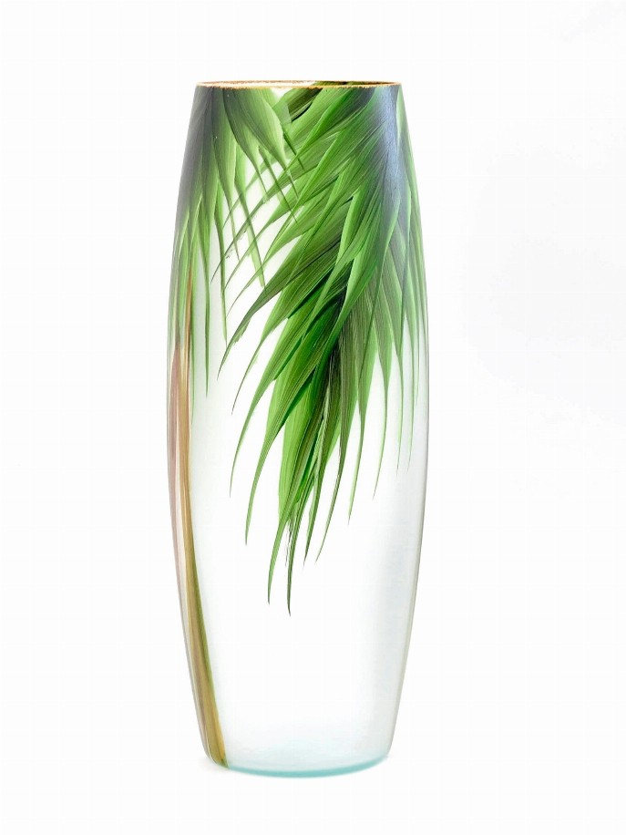Tropical decorated vase