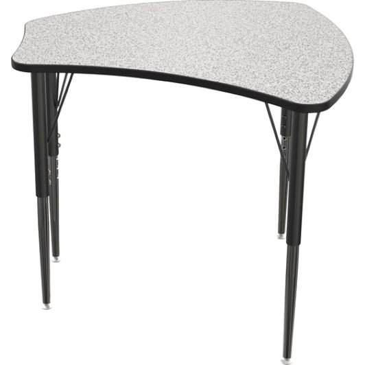 Snap Desk Configurable Student Desking -Gray Nebula Top Surface & Black Edgeband
