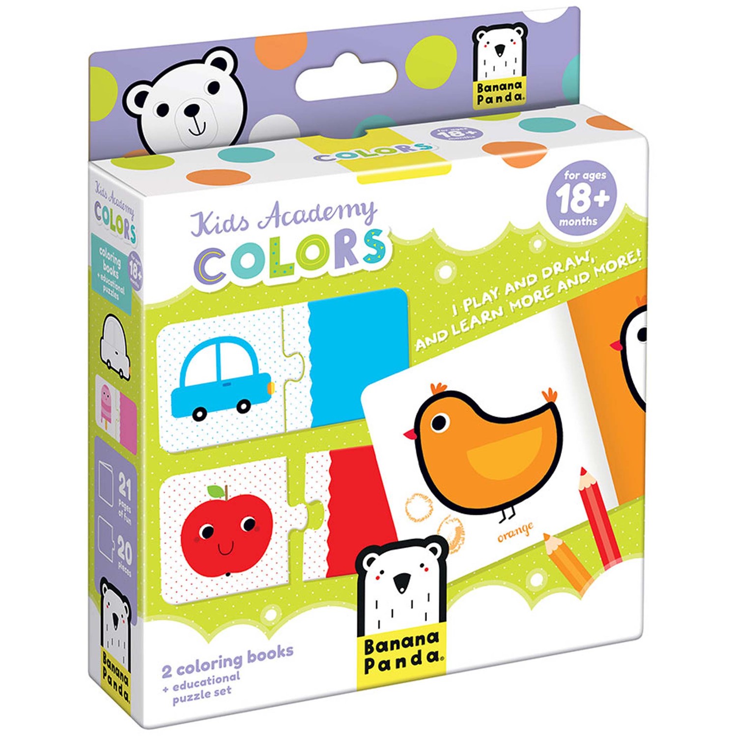 Kid Academy Colors, Coloring Book & Puzzles