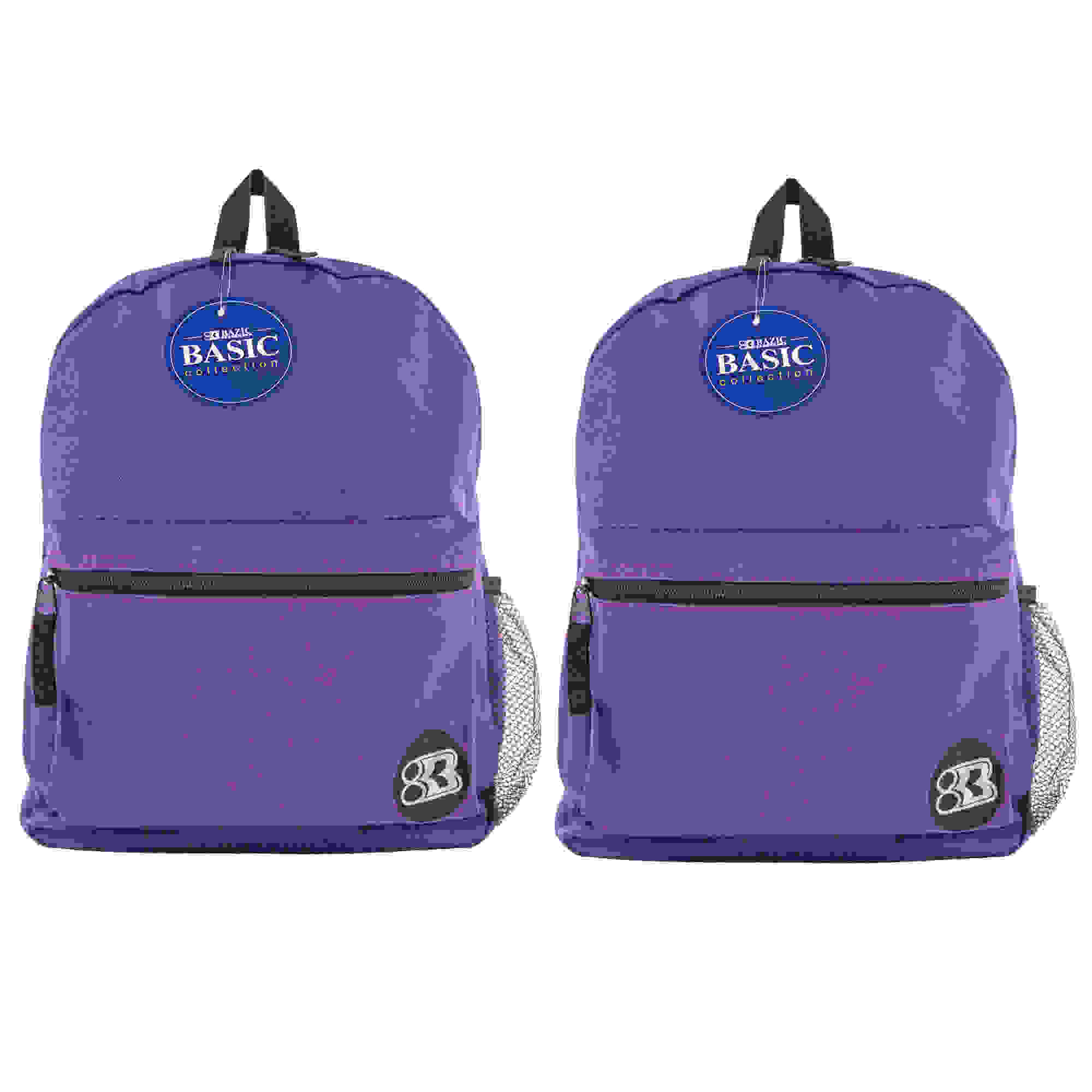 Basic Backpack 16" Purple, Pack of 2