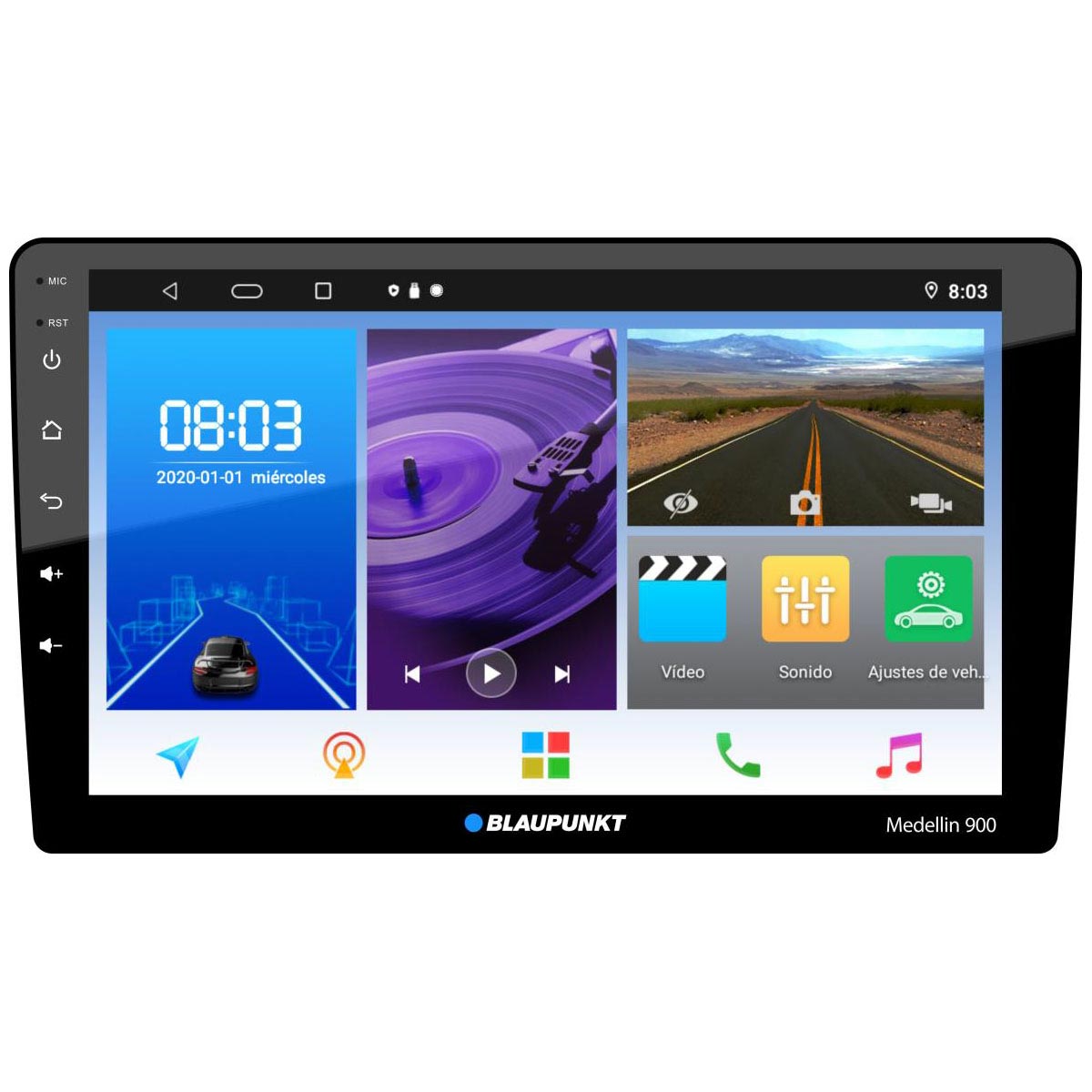 Blaupunkt 9" Double DIN MECHLESS Fixed Face Touchscreen Receiver with PhoneLINK Wi-Fi BluetoothUSB