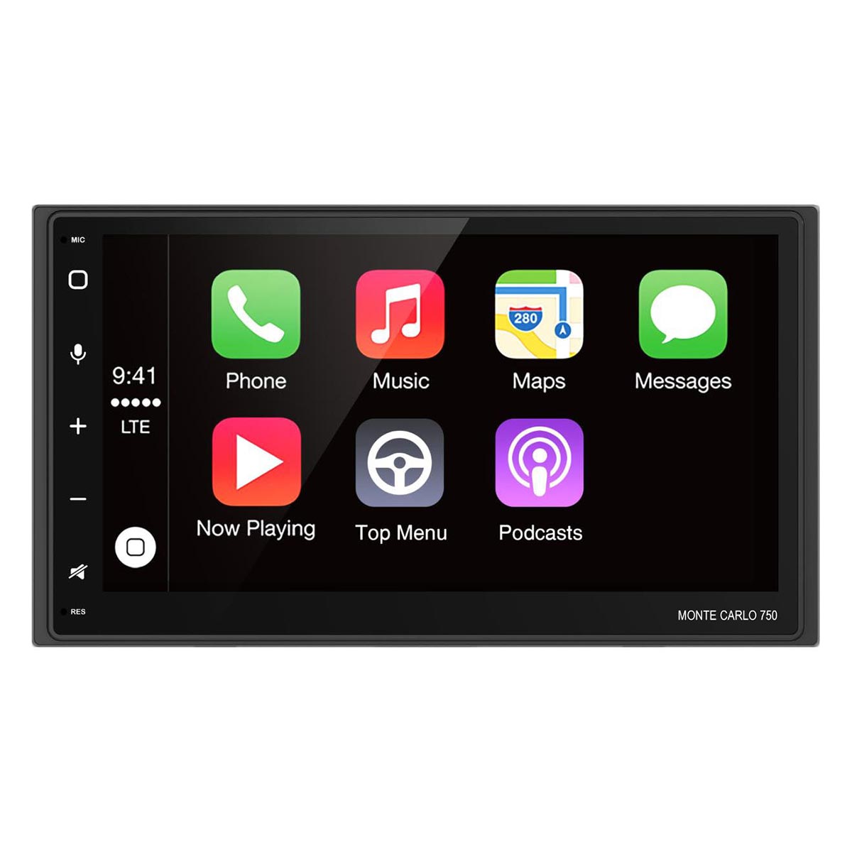 Blaupunkt 6.75" Double DIN MECHLESS Fixed Face Touchscreen Receiver with Apple CarPlay/Android Auto