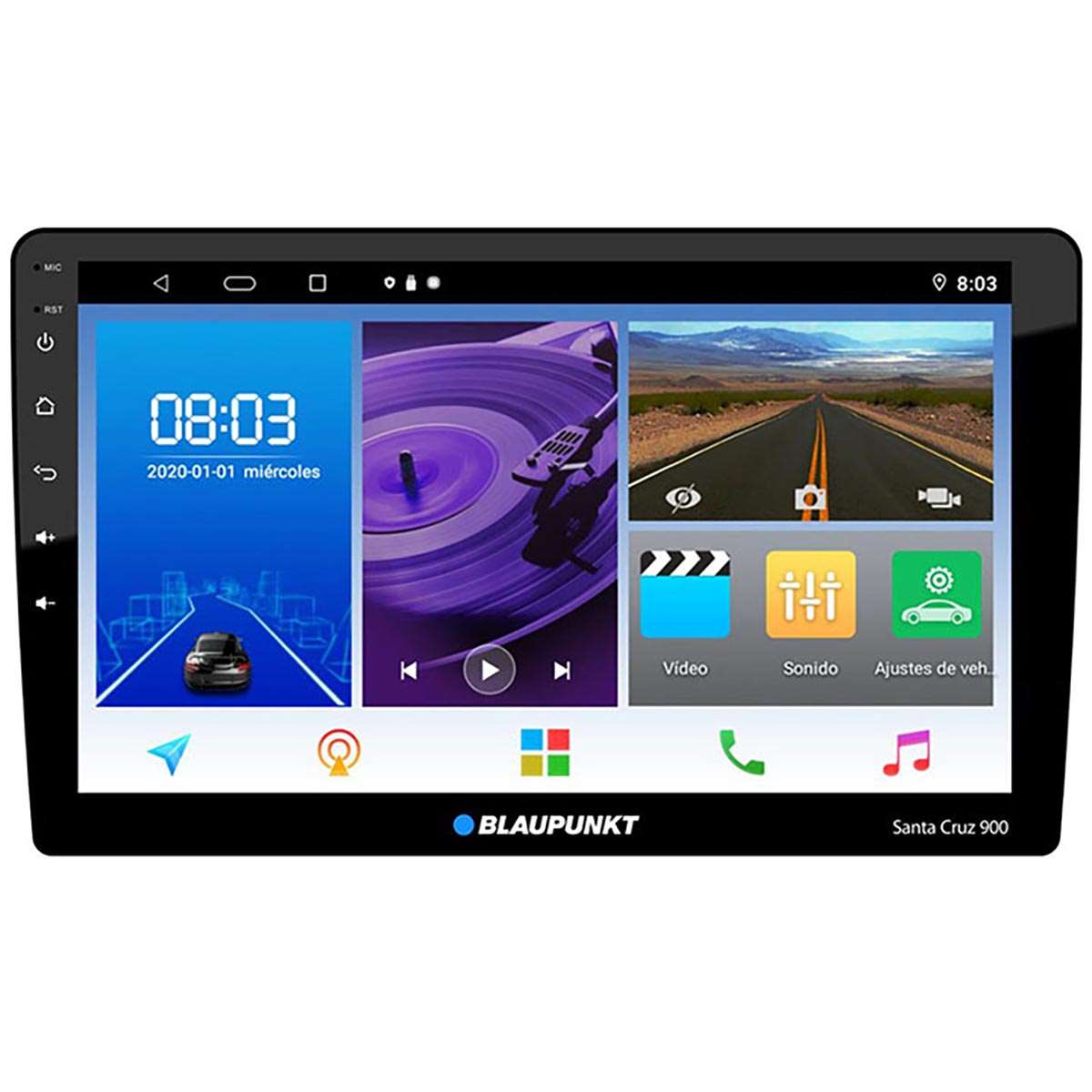 Blaupunkt 10.1" Double DIN MECHLESS Fixed Face Touchscreen Receiver with PhoneLINK Wi-Fi Bluetooth