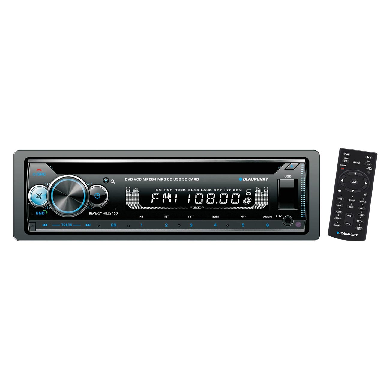 Blaupunkt Detachable Face  DVD/CD Receiver with Bluetooth USB/SD Inputs & Remote