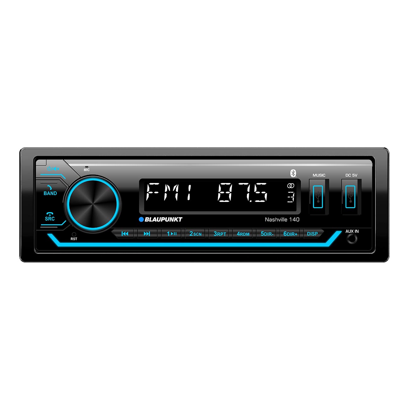 Blaupunkt Fixed Face Mechless AM/FM Receiver with Bluetooth & USB Inputs
