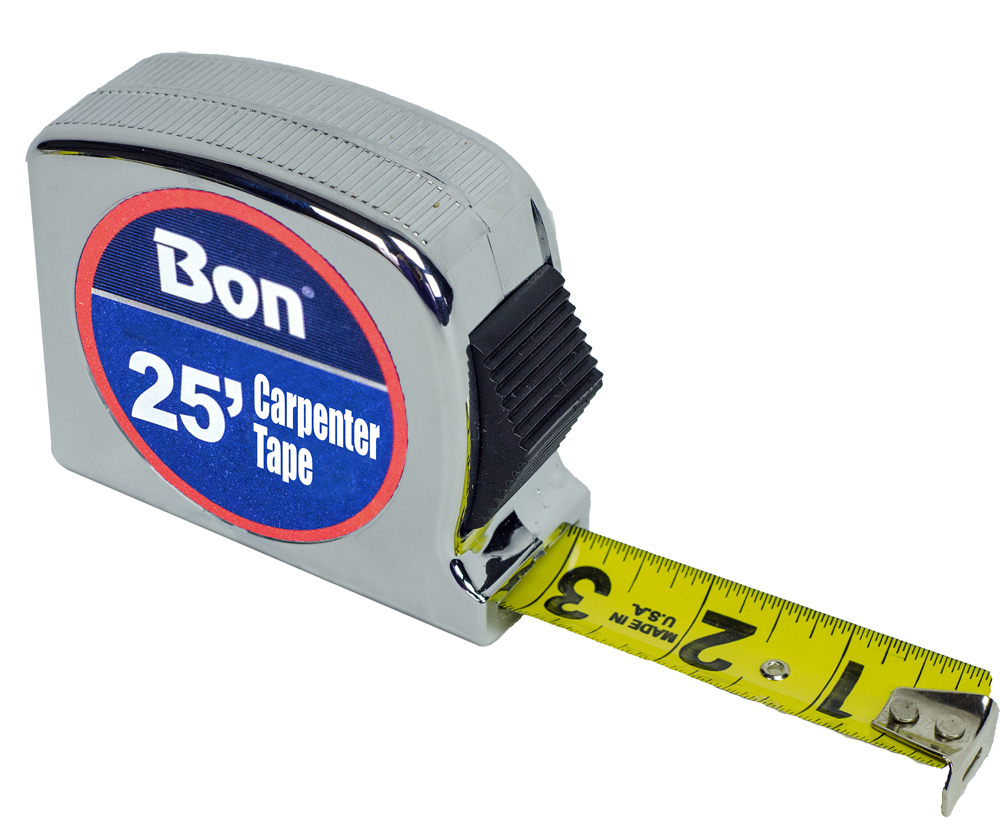 Bon 84-939 Tape Measure ---25' X 1" Chrome Case