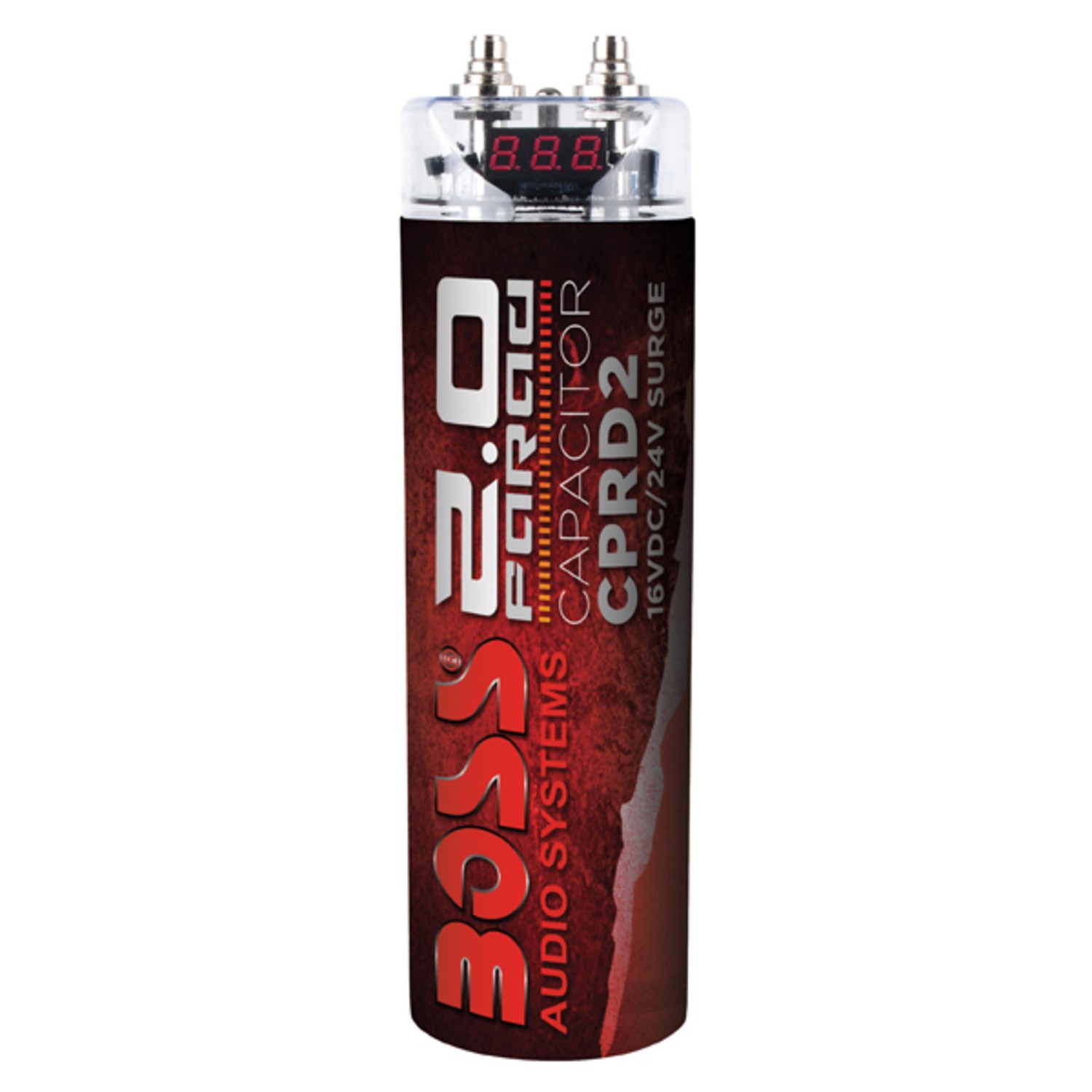 Boss Audio 2 Farad Power Capacitor - Red