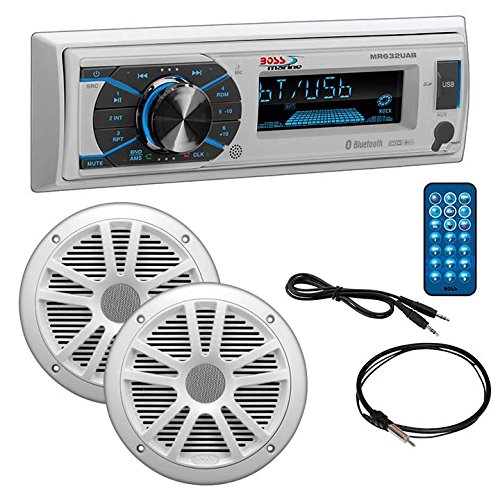 Boss Audio Marine Combo - Mechless AM/FM Digital Media Receiver with Bluetooth and (2) 6.5" Speakers