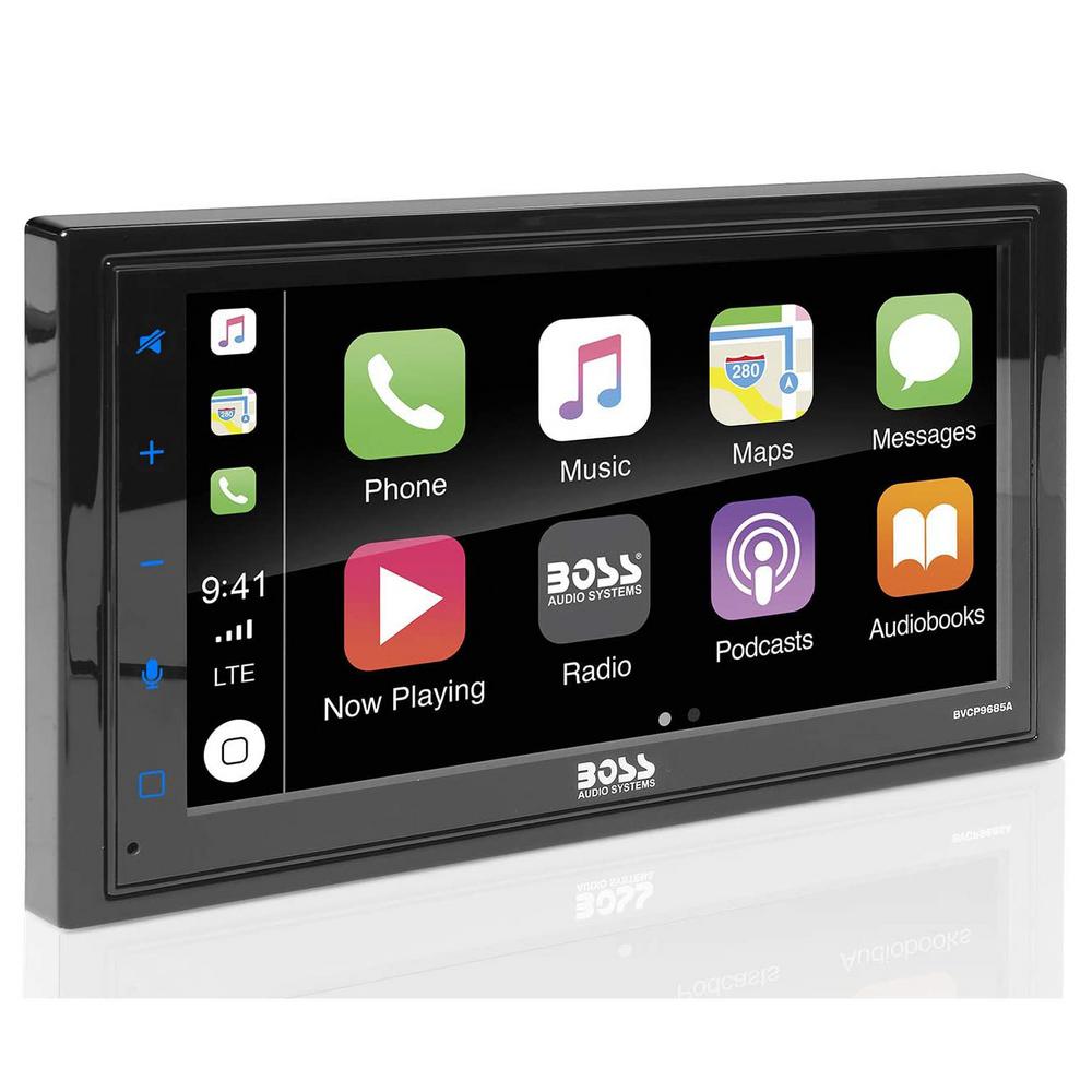 BOSS 6.75" Double DIN MECHLESS Fixed Face Touchscreen Receiver with Android Auto/Apple CarPlay BT