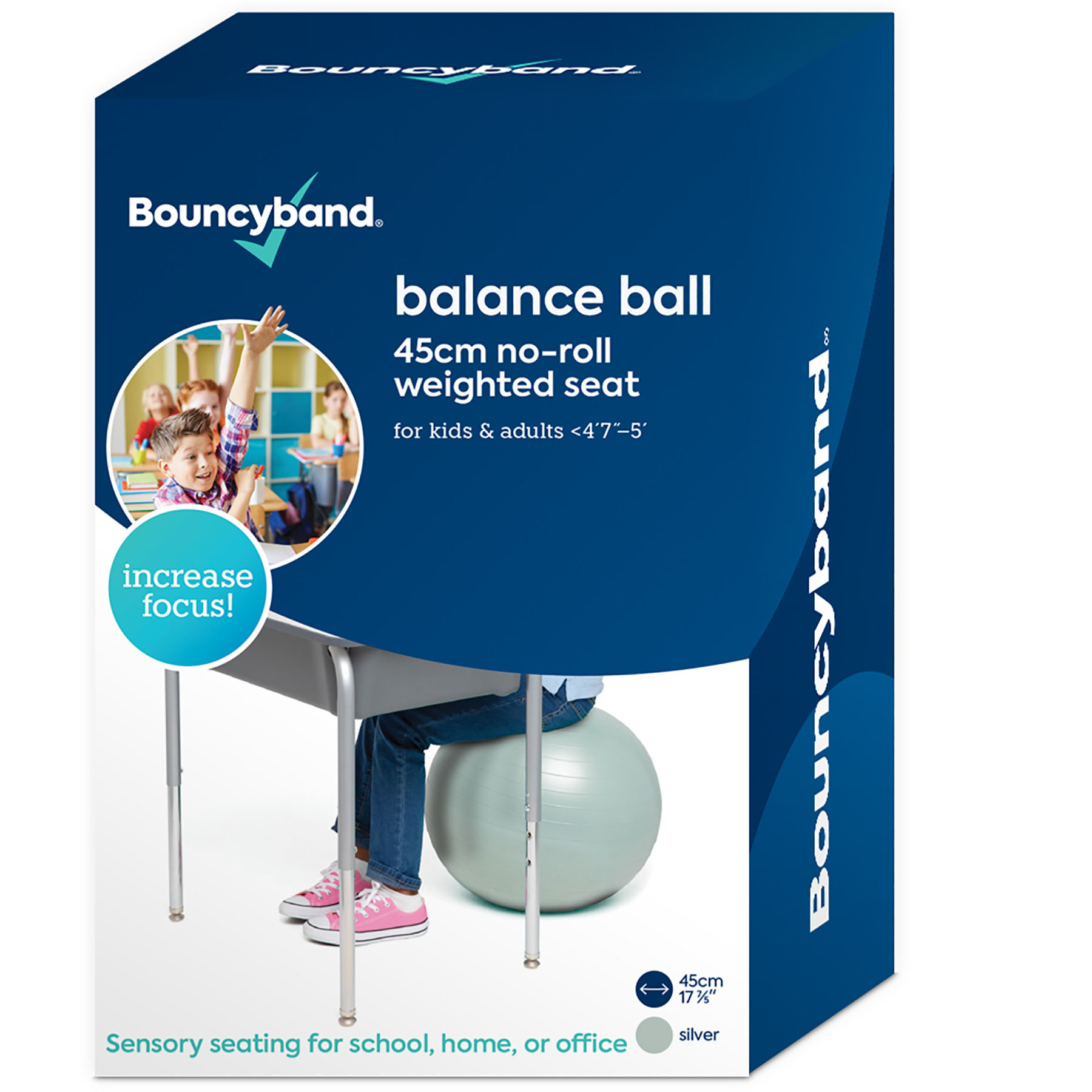 Balance Ball, 45cm, Silver