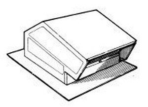 Steel Roof Cap for 3-1/4x 10" up to 6" Round Duct
