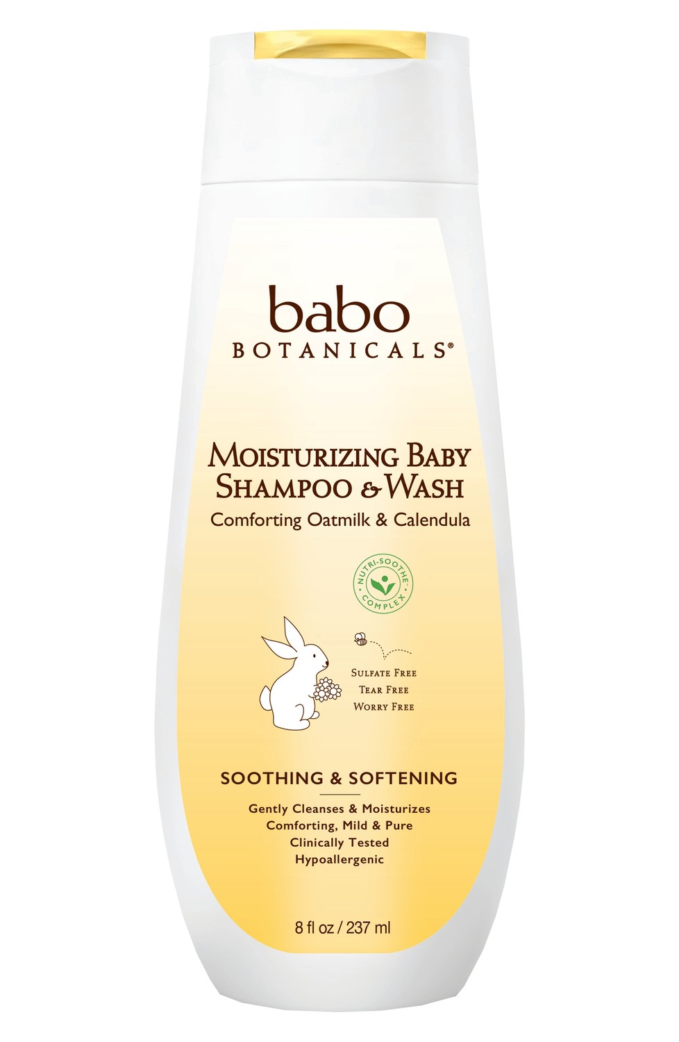 Babo Botanicals Moisturizing Baby Shampoo and Wash Oatmilk Calendula (8 fl Oz)