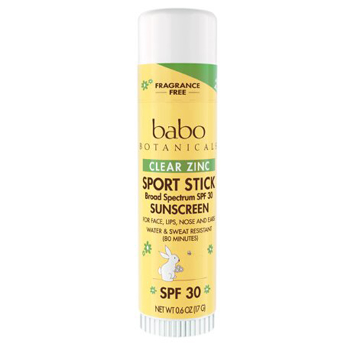 Babo Botanicals Clear Zinc Sport Stick Unscented SPF 30 6 Oz (12 Pack)