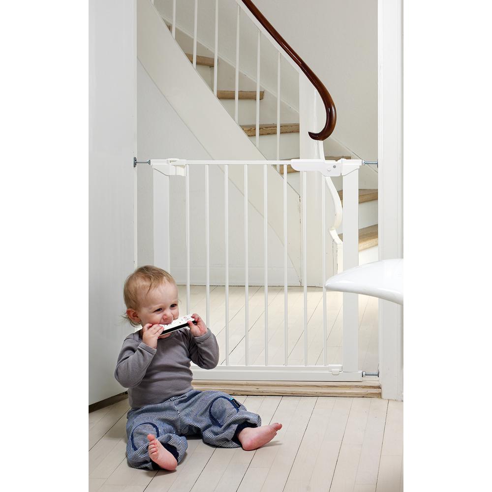 Premier Pressure Mount Safety Gate with 2 Extensions 28.9" - 36.7", White