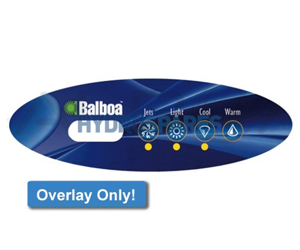 Overlay, Spaside, Balboa MVP/VL240, 4-Button, Jets-Light-Cool-Warm, For 55080