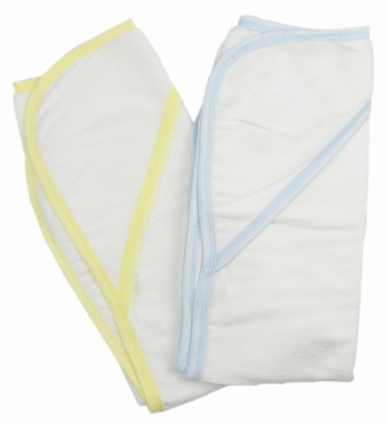 Bambini Infant Hooded Bath Towel (Pack of 2) - One Size Blue / Yellow1
