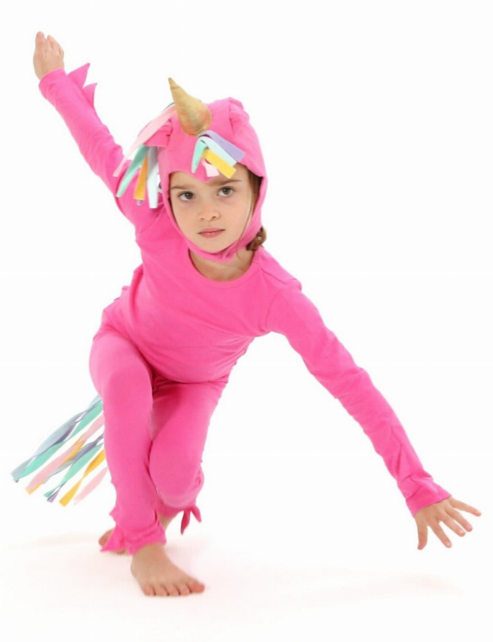 Unicorn Pajama Costume 18-24 months Pink Hat