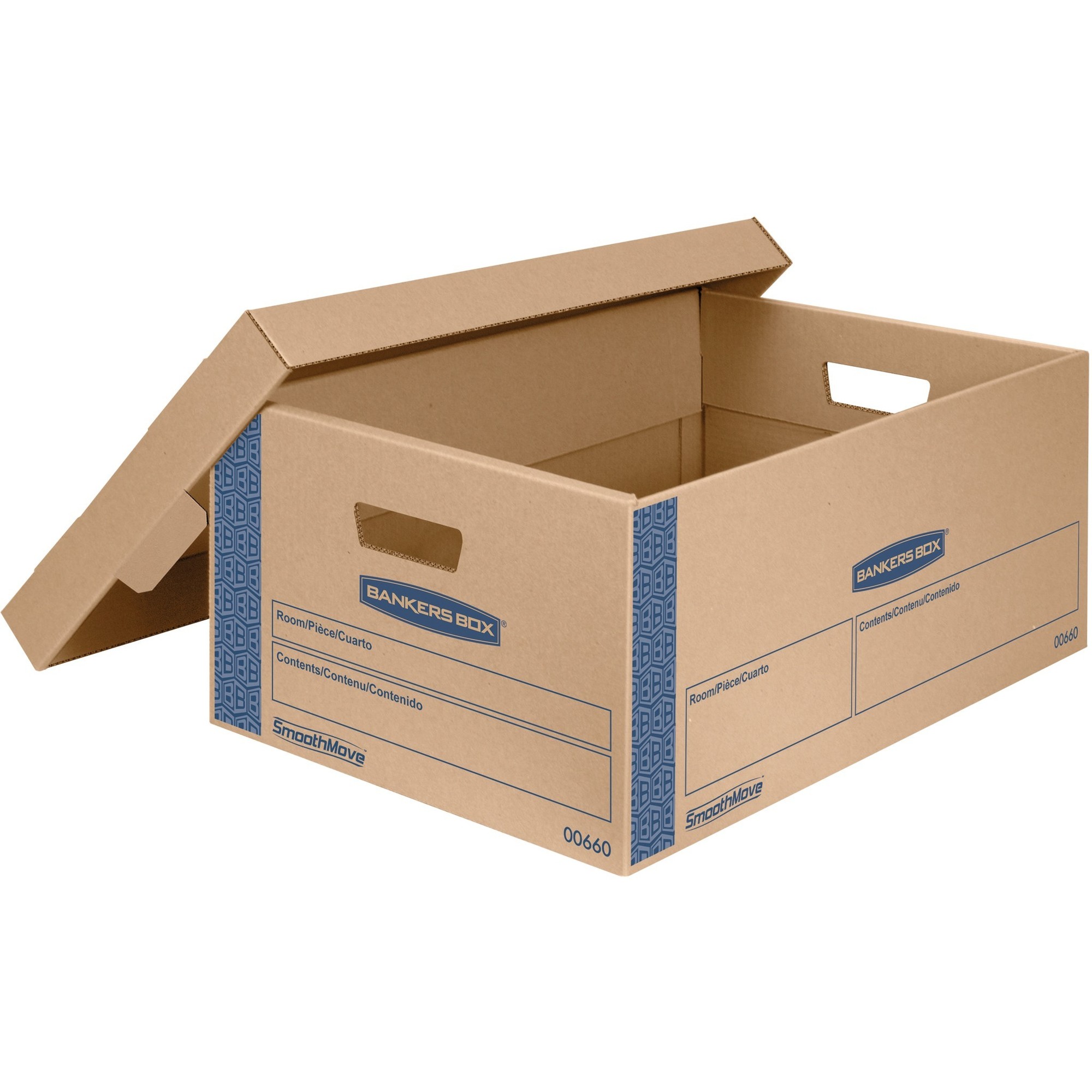 Bankers Box SmoothMove Moving Boxes - Internal Dimensions: 15" Width x 24" Depth x 10" Height - External Dimensions: 15.9" Width