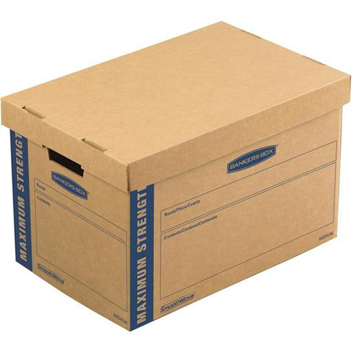 Bankers Box SmoothMove Maximum Strength Moving Boxes - Internal Dimensions: 12.25" Width x 18.50" Depth x 12" Height - External 
